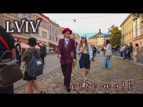 🇺🇦 Lviv. Saturday evening. A Walk to the Sounds of a Real City. Ukraine. ЛЬВІВ. УКРАЇНА