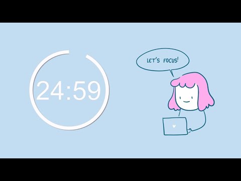 ADHD Pomodoro Timer - 4x25 minutes [Lofi - Chill🎵]