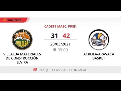 Cadete masc E VILLALBA MATERIALES ELVIRA - ACROLA ARAVACA