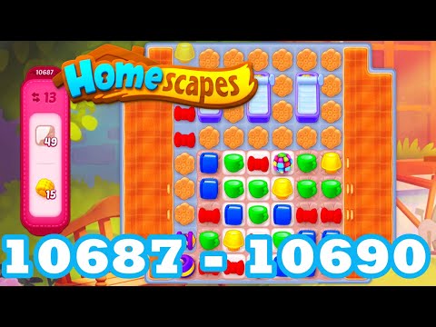 Homescapes Level 10687 - 10690 HD 3 - match puzzle Gameplay | android | IOS | 10688 | 10689