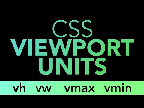 CSS Units: vh, vw, vmin, vmax #css #responsive #design