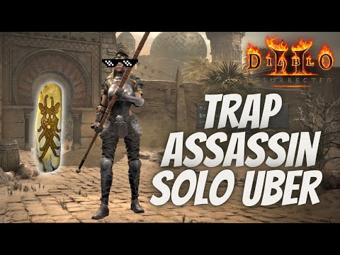Infinity Trap Assassin SOLO UBERS - Sunder charm and a BARB - Diablo 2 Resurrected Patch 2.6 on PS5