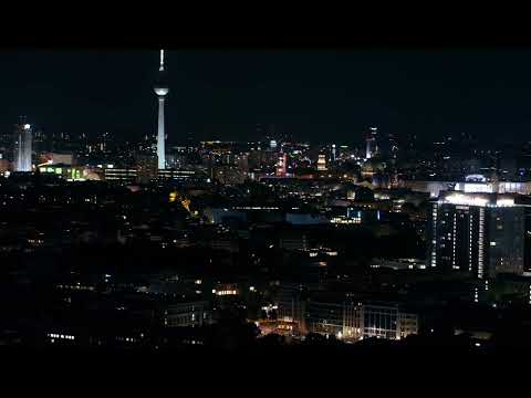 aerial germany berlin june 2018 night 90mm zoom 4k inspire 2 prores aerial video of Germany 4K , No