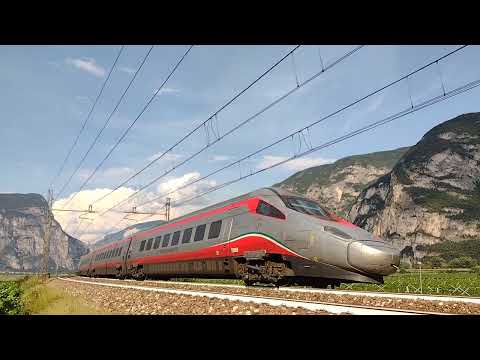 Treno Frecciargento ETR600 passaggio ravvicinato a bassa velocità