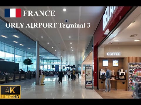 Paris Airport, France ORLY ORY Aéroport International 4K Walking Tour 2024