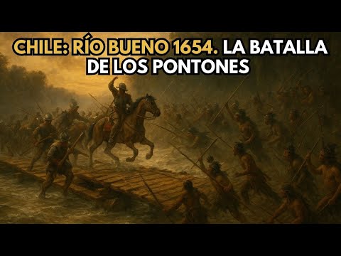 CHILE: Batalla del Río Bueno (1654). Pontones (puentes flotantes) y la Devastadora Derrota Española