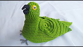 PAPAGAIO DE CROCHÊ - FÁCIL DE FAZER, VEJA O PASSO A PASSO!