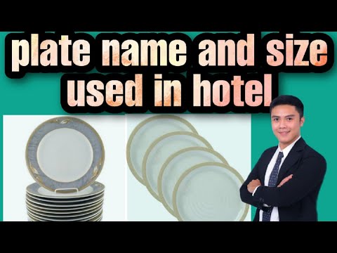name and size of dining plate in hotel & restaurant 