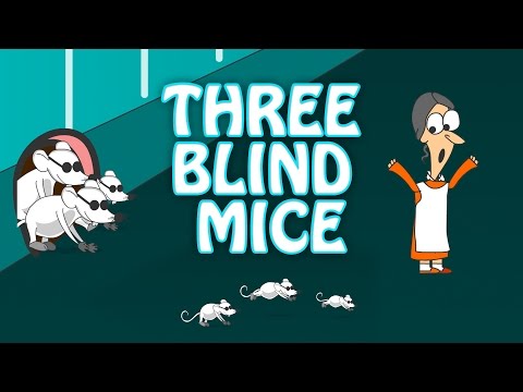 Three Blind Mice | Nursery Rhyme With Lyrics | Popular English Rhymes For Kids