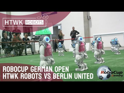 HTWK Robots vs. Berlin United (RoboCup Robofootball German Open 2024) With Commentary