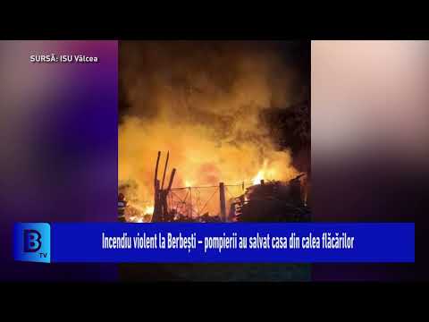 Incendiu violent la Berbești – pompierii au salvat casa din calea flăcărilor
