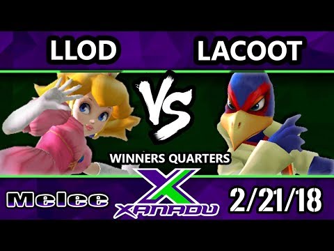 S@X 242 Melee - lloD (Peach) Vs. Lacoot (Falco) - SSBM Winners Quarters - Smash Melee