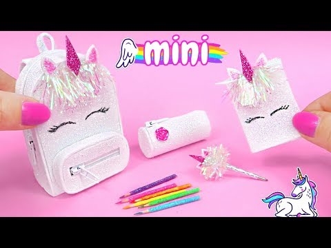 DIY Miniature School Supplies That Work! 🦄 Unicorn Video