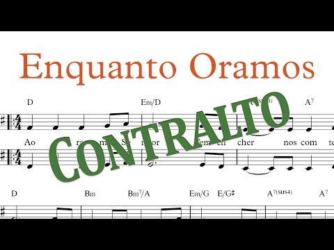 Louvor Enquanto Oramos (Voz do Contralto) - Louvor em Partitura/Pauta Animada