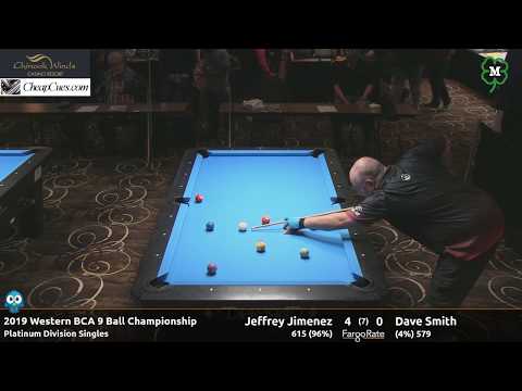 Jeffrey Jimenez vs David Smith - Platinum Singles - 2019 Western BCA 9-Ball Championship