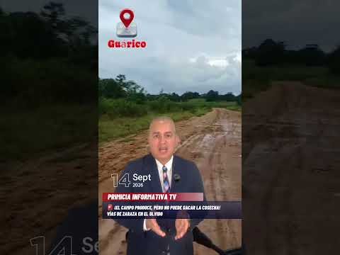 Zaraza: ¡el campo produce, pero las vías no ayudan! 🚨 #Guárico #Zaraza #Venezuela #Campo