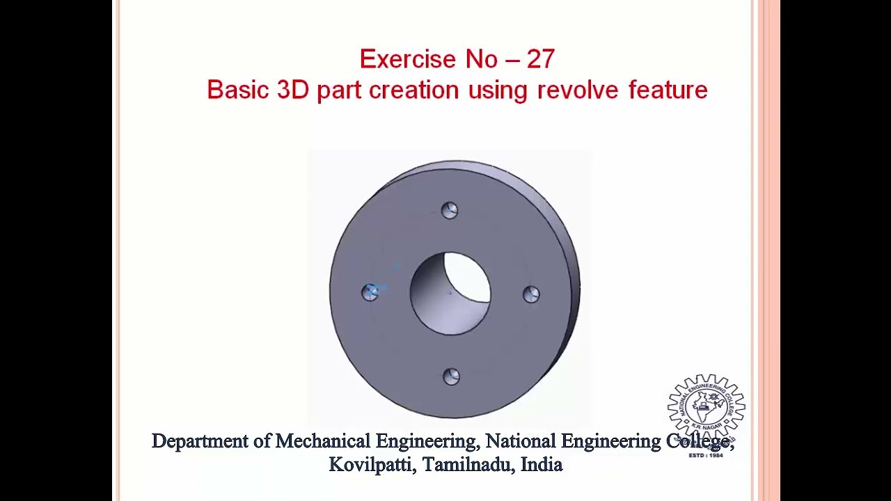 Part | Revolve Circular Pattern |SOLIDWORKS