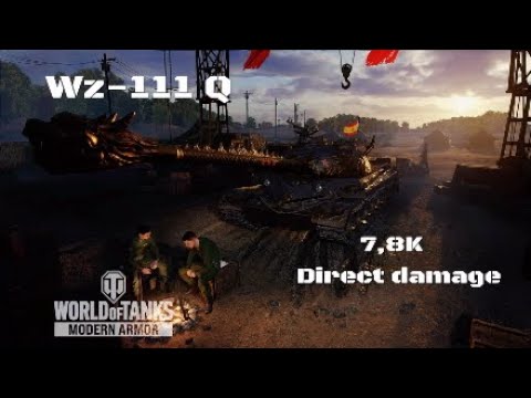Wz-111 Q in Campo del oeste:7,8K direct damage :Wot console - World of Tanks