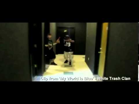Clip from controversial drugs music video My World is Blue by White Trash Clan.