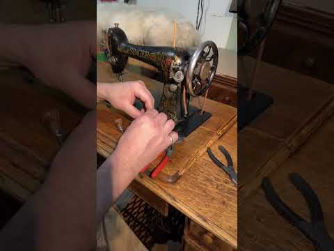 Improved Way to Install a Leather Belt on a Singer Model 66 Treadle Sewing Machine