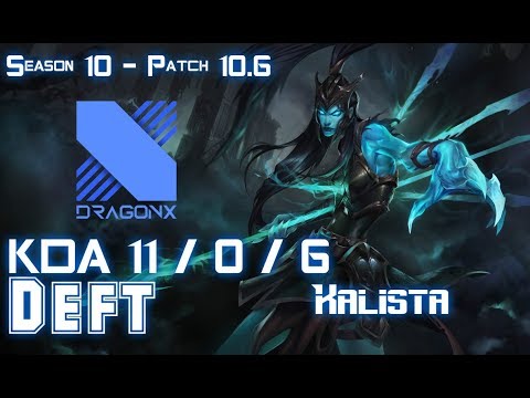 DRX Deft KALISTA vs MISS FORTUNE ADC - Patch 10.6 KR Ranked