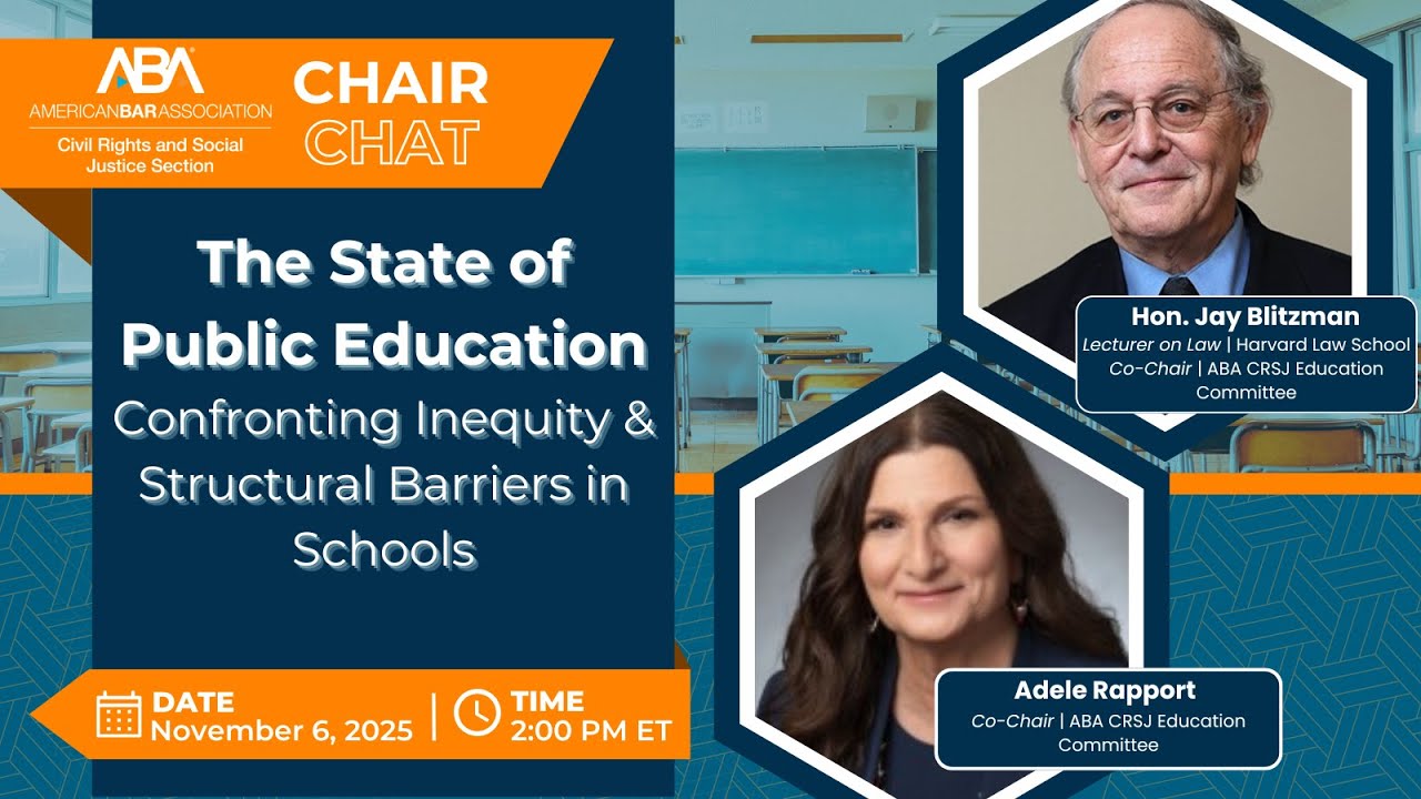The State of Public Education: Confronting Inequity & Structural Barriers in Schools | Chair Chat