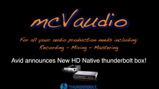 Video thumbnail for Avid's New Thunderbolt HD Native for Pro Tools 10 by Mac Sound Solutions inc.
