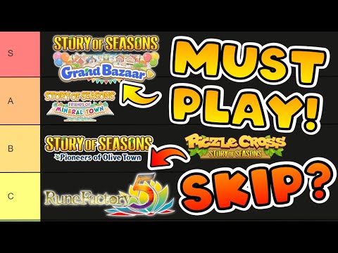 Ranking Every Story of Seasons & Rune Factory Game on the Nintendo Switch!
