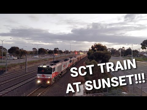 SUNSET FREIGHT TRAIN AT LAVERTON - CINEMATIC FOOTAGE!!!