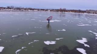 Kitewing  on Canandaigua Lake 2018.  Drone footage.