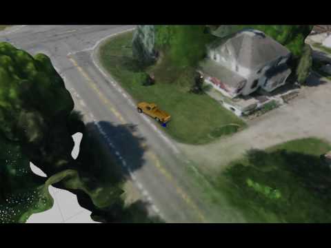 Virtual CRASH 4 | Surface fit to Point Cloud | UAV Data | Ejection Simulation