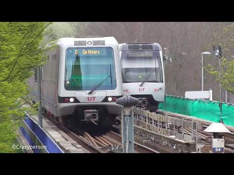 Metro (R)SG3 en MG2/1 station Slinge Rotterdam