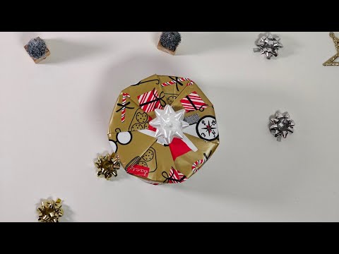 🎁 Geschenk einpacken leicht gemacht – So packst du runde Geschenke kinderleicht ein! 🎄