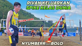 Download lagu AKSI RIVAN NURMULKI MAIN VOLI PANTAI DI TURNAMEN KAPOLRES TULUNGAGUNG CUP 2024 mp3