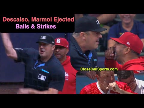 E165-6 - Daniel Descalso & Oliver Marmol Ejected for Barking About Lance Barrett's Strike 1 to Pagés