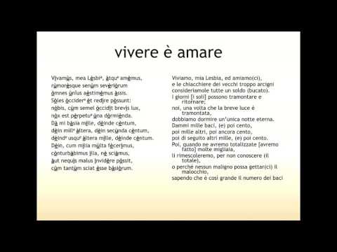 LETTURA METRICA CARME 5 CATULLO