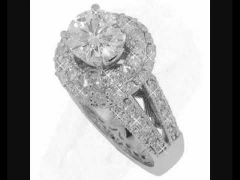 4.00 ct. TW Round Cut Diamond Engagement Ring in 14 kt. Pave Mount Size 7.0
