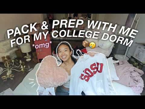 PACK & PREP WITH ME FOR MY COLLEGE DORM *freshman year*
