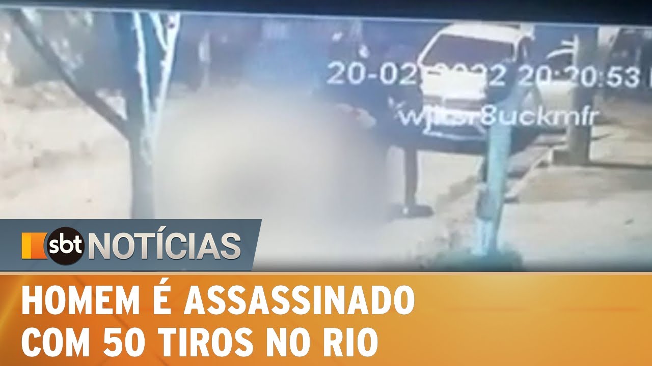 Homem é executado com mais de 50 tiros ao sair de festa na zona oeste do Rio| SBT Notícias(21/02/22)