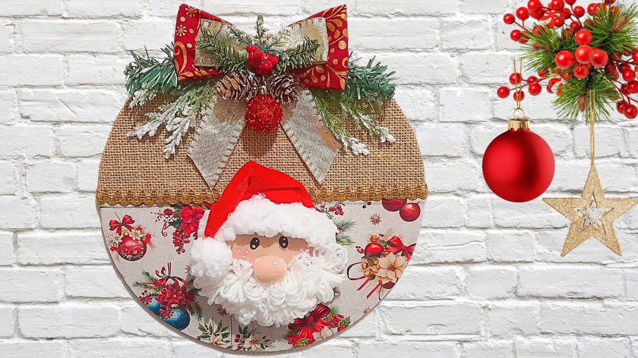 Enfeite de Natal super fácil de fazer,  ficou lindo. 🌲❄️🎅