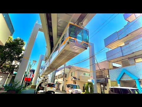 🇯🇵Exciting!! Roller Coaster & Upside-Down Train in JAPAN | Shonan Monorail Enoshima 湘南モノレール
