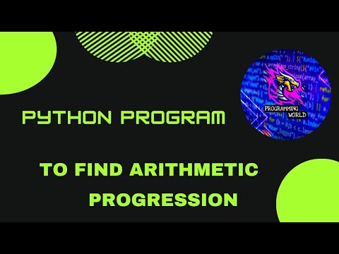 Python Program To Find Arithmetic Progression Programmingworld5701