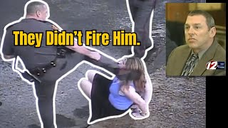 Rhode Island Cop: Caught on Camera Roundhouse Kicking Handcuffed Woman