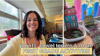 First Grade Weekly Activities | Vowel Teams, Addition & Subtraction, Plants & Research Writing