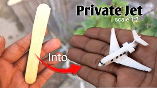 how to make aeroplane with ice cream sticks at home | #gulfstream #Diy