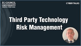 Third Party Technology Risk Management by Thomas Fertal