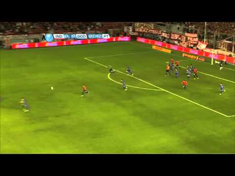 Ocasión de gol Velázquez. Independiente 0 Godoy Cruz 0. Torneo Final 2013. Fecha 5. FPT.