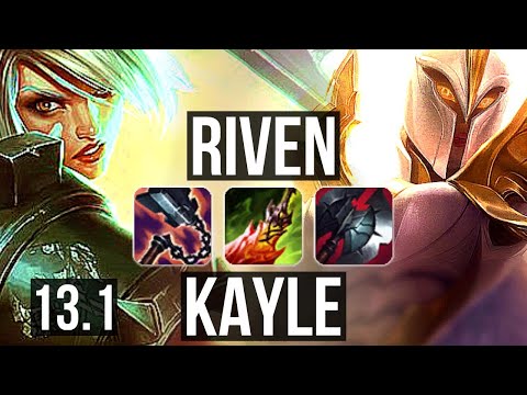 RIVEN vs KAYLE (TOP) | 9/2/7, 1.3M mastery, Dominating | EUW Diamond | 13.1