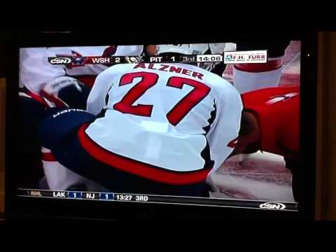 Capitals vs Penguins fight 10/13/2011
