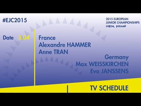 Semifinal A.Hammer/A.Tran(FRA) VS. M.Weisskirchen/E.Janssens(GER) #EJC2015 Lubin, Poland